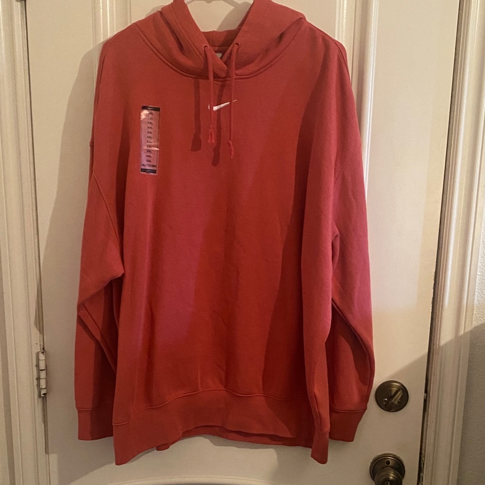 Nike women's Bold coral red Hoodie new!